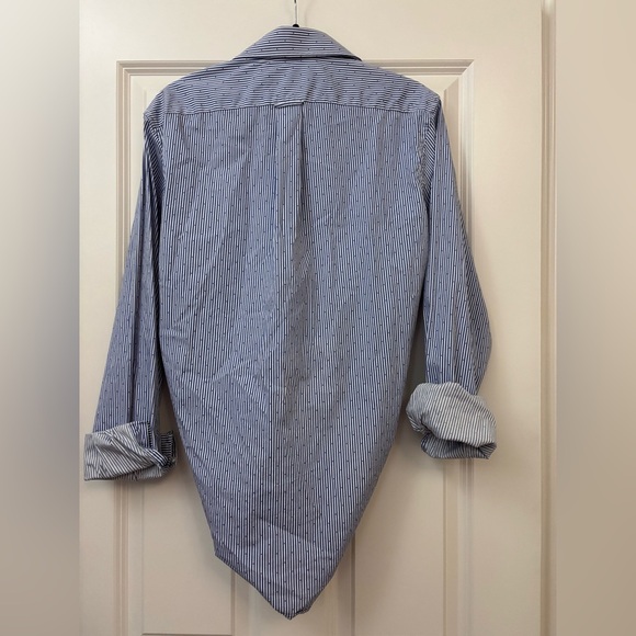 Scotch & Soda Men's Blue and White Striped Dress Shirt - Picture 7 of 7